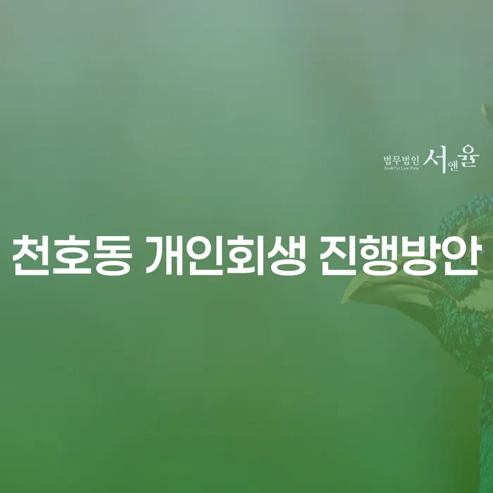 천호동 개인회생 진행방안