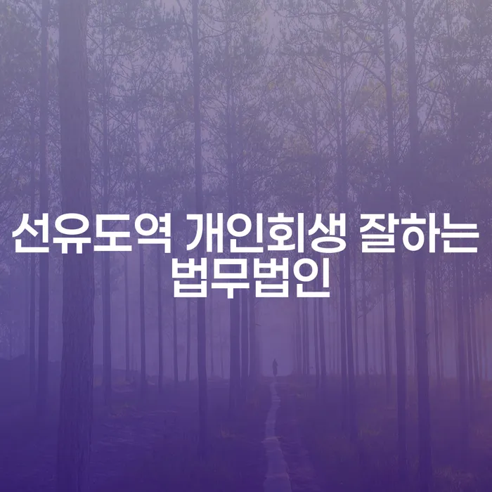 선유도역 개인회생 잘하는 법무법인
