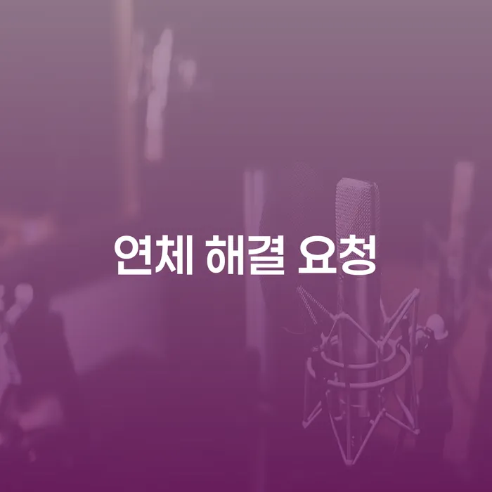 연체 해결 요청: 어떻게 해야 할까요?